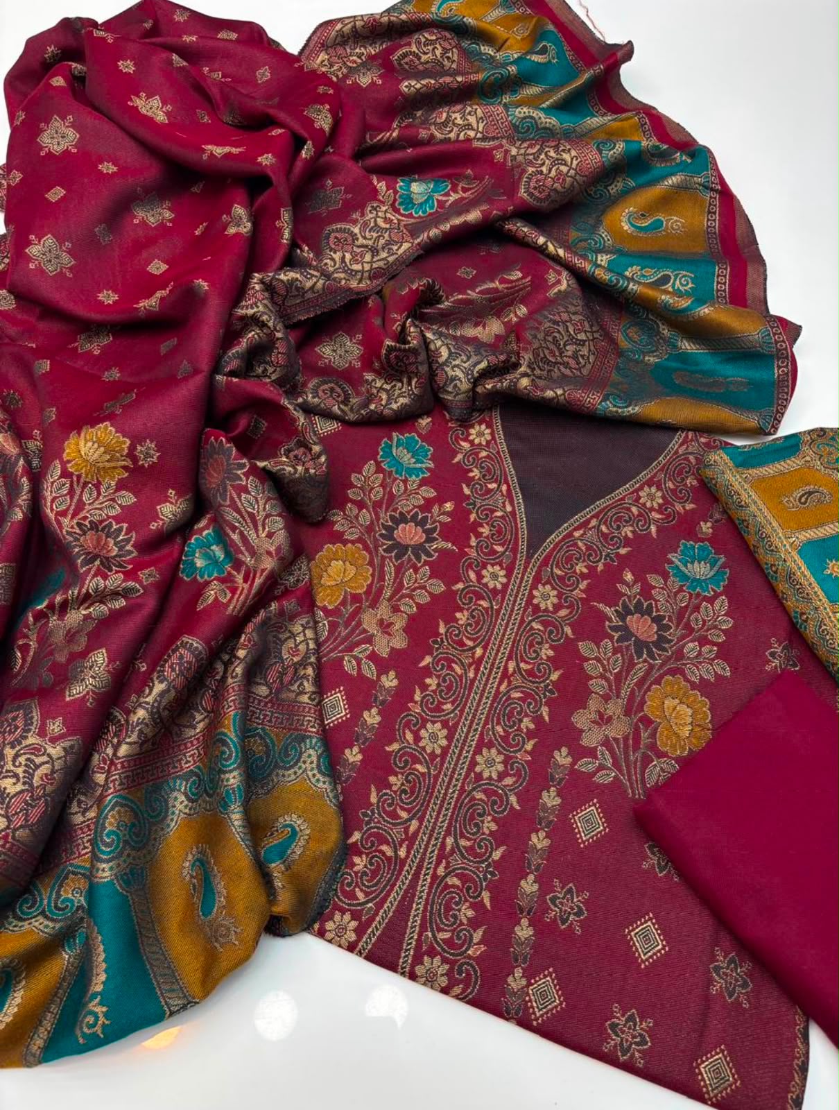 PASHMINA WOOL THREE PIECE