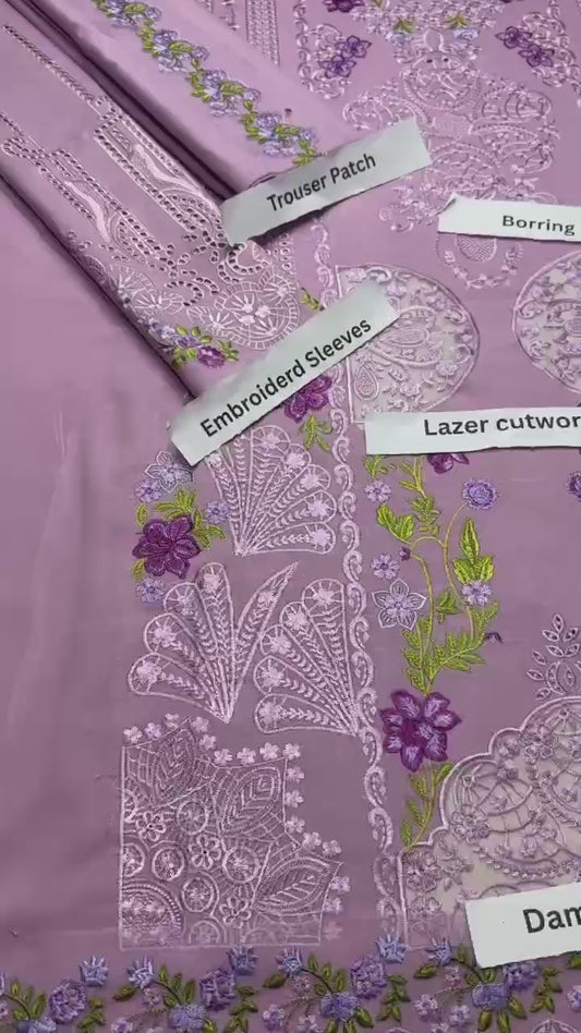Dhanak 3pc embroidery unstitched