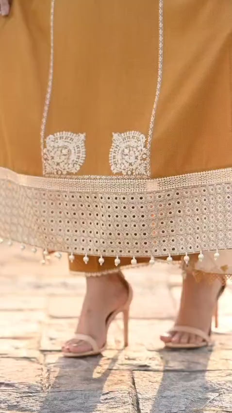 Dhanak 3pc embroidery unstitched
