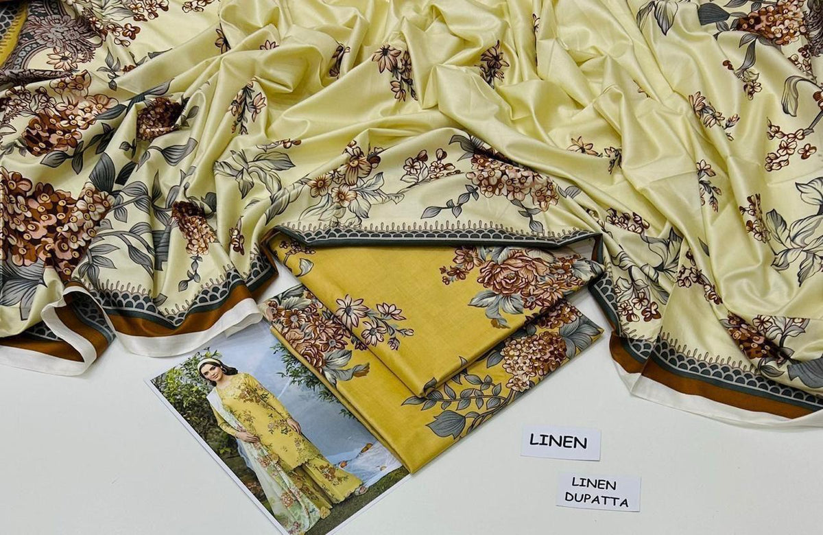 LINEN 3PC PRINTED