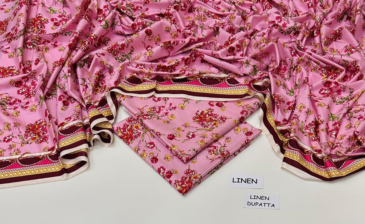 LINEN 3PC PRINTED