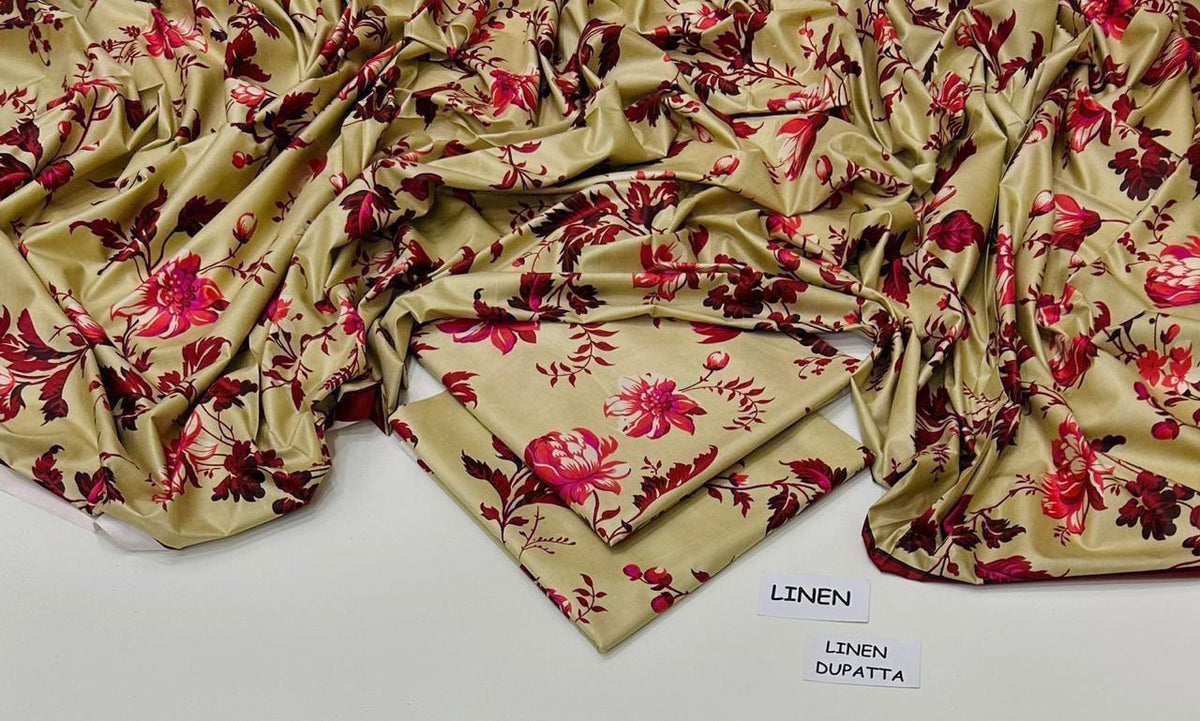 LINEN 3PC PRINTED