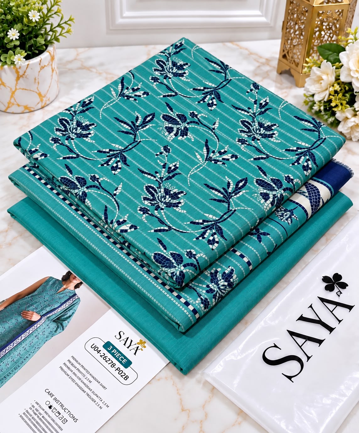 Khaddar 3pc printed