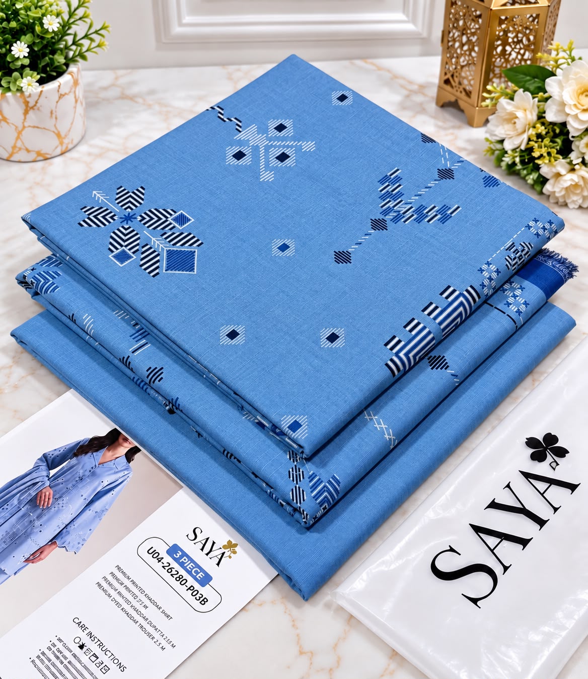 Khaddar 3pc printed