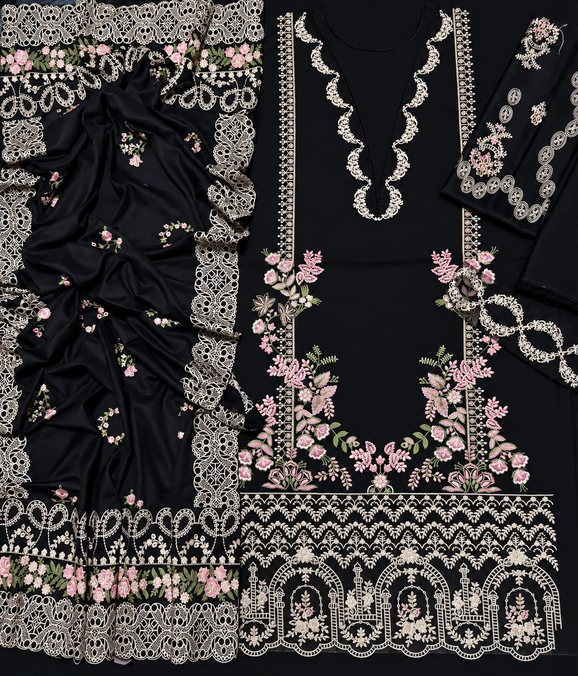 Luxury dhanak 3pc unstitched