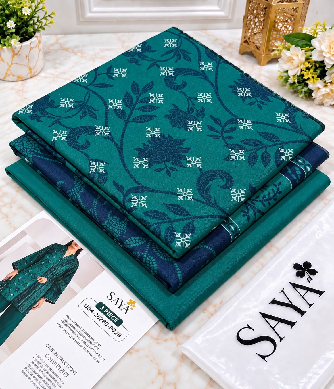 Khaddar 3pc printed