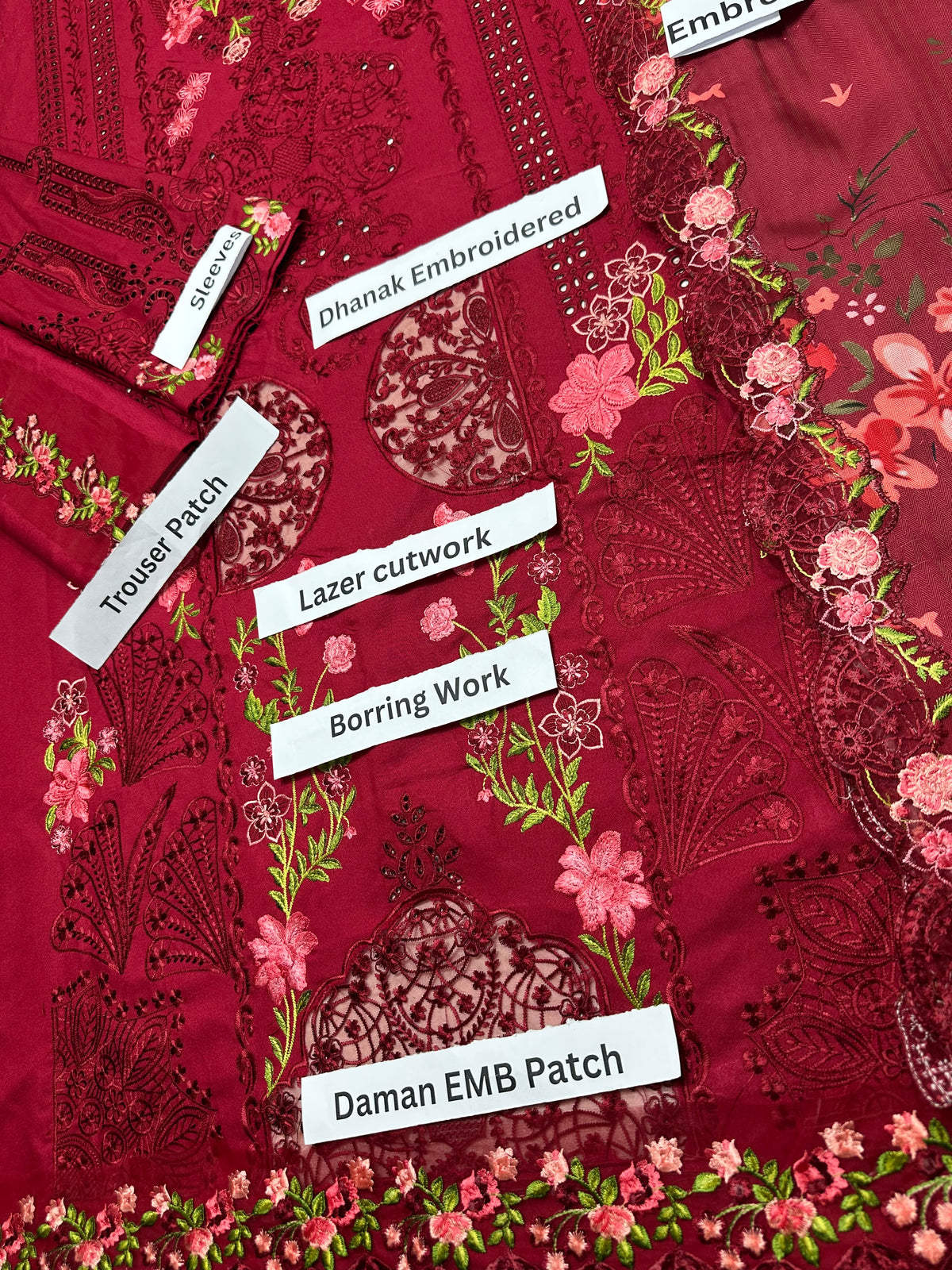Dhanak 3pc embroidery unstitched