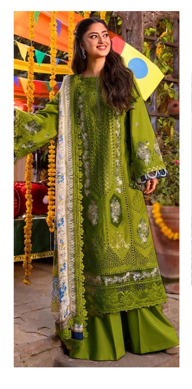 NAKSHKAR DHANAK THREE PIECE AND STITCH