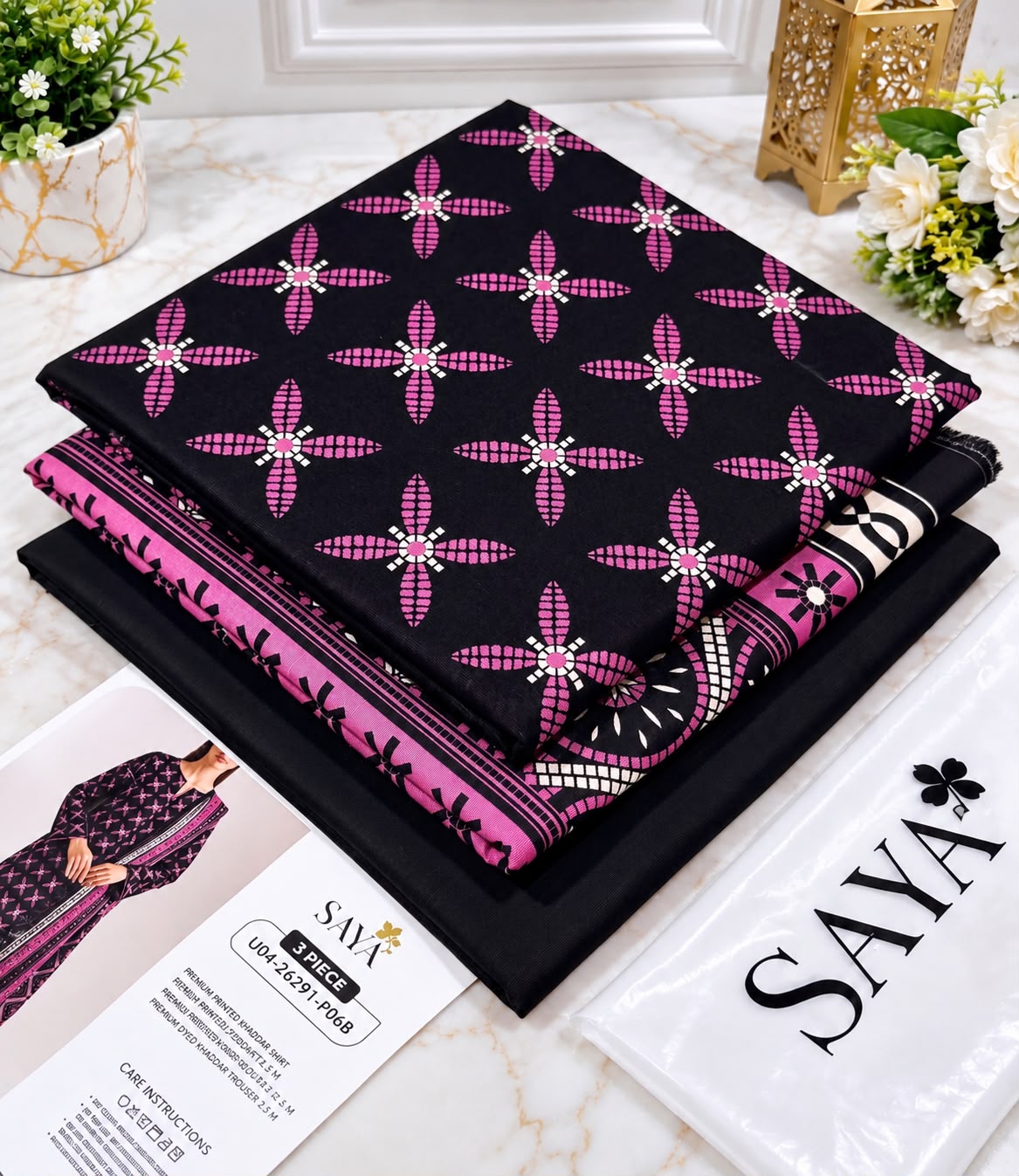 Khaddar 3pc printed