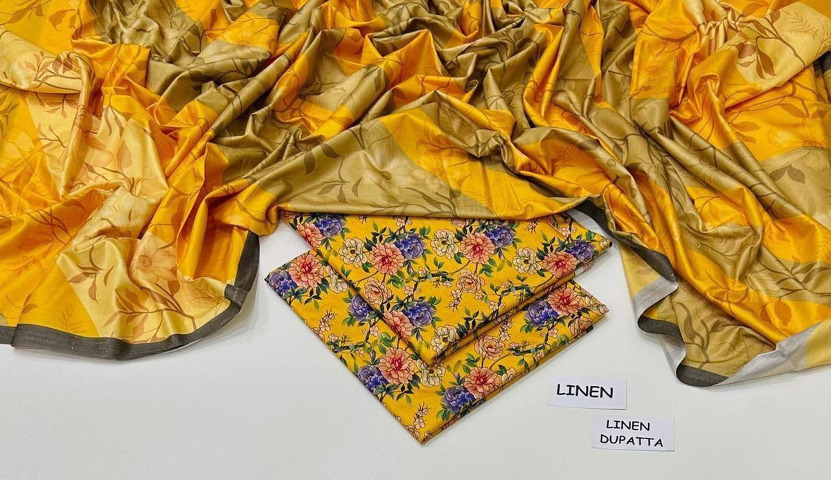 LINEN 3PC PRINTED