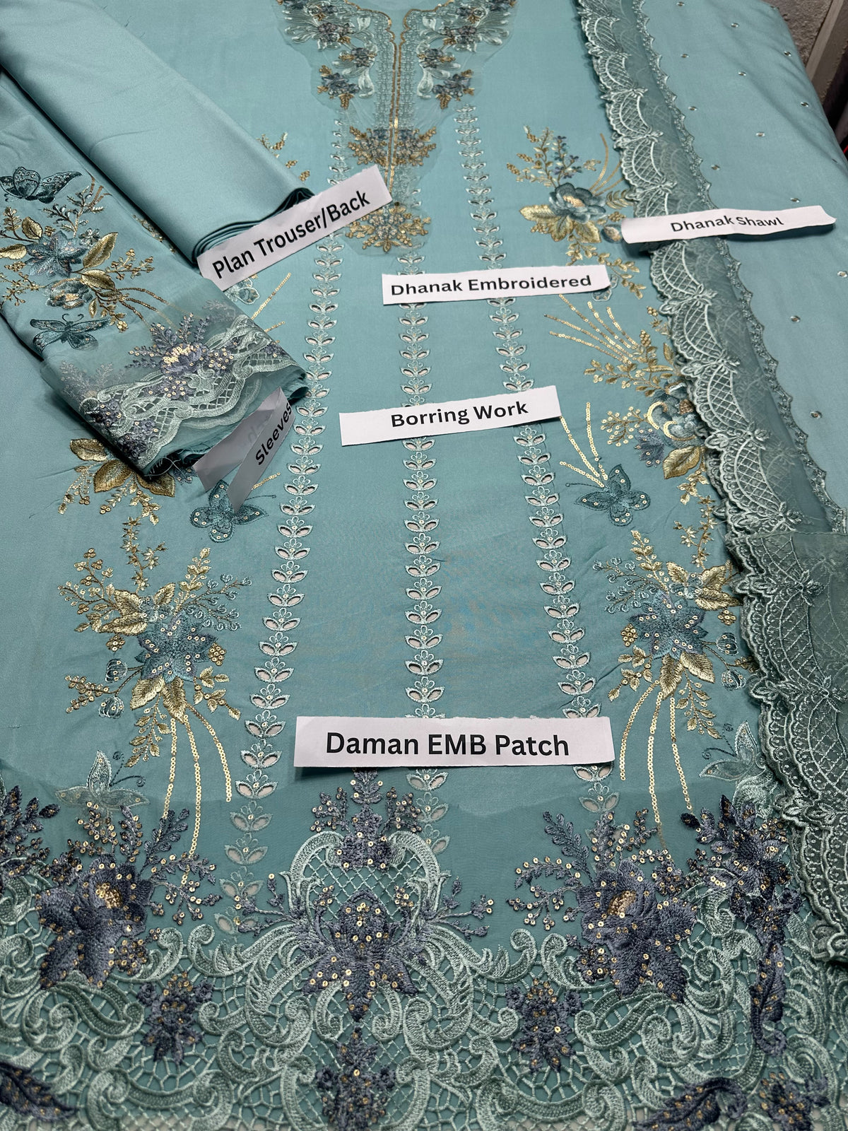 DHANAK 3PC EMBROIDERY