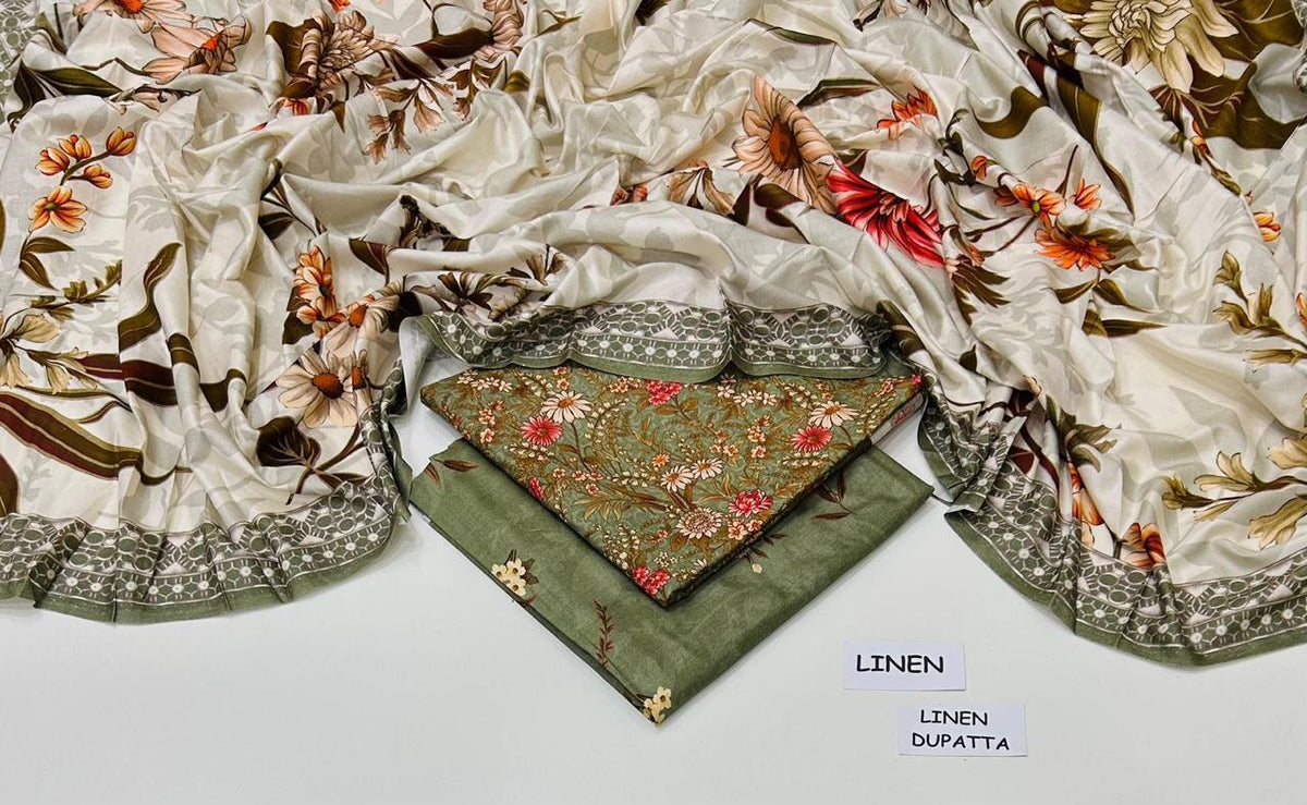 LINEN 3PC PRINTED