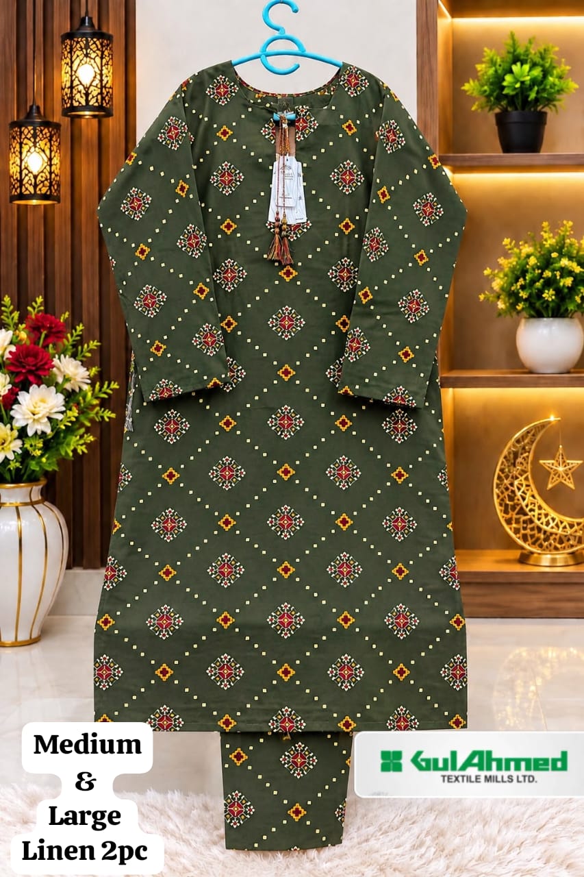 Gull Ahmad stitch 2pc stuff linen