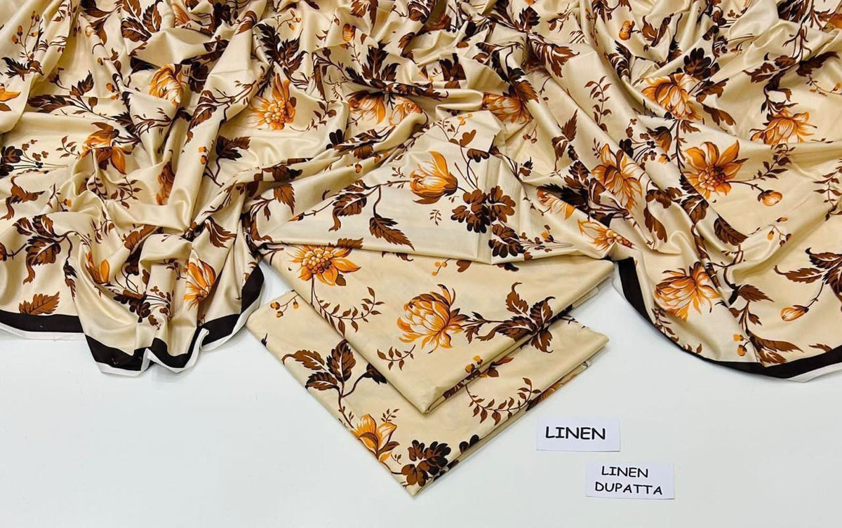 LINEN 3PC PRINTED