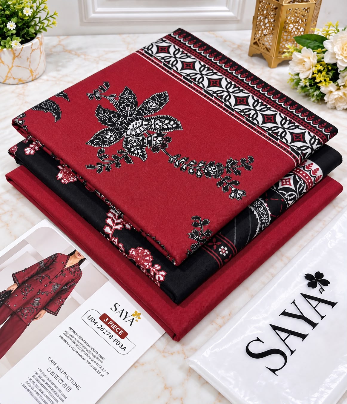 Khaddar 3pc printed