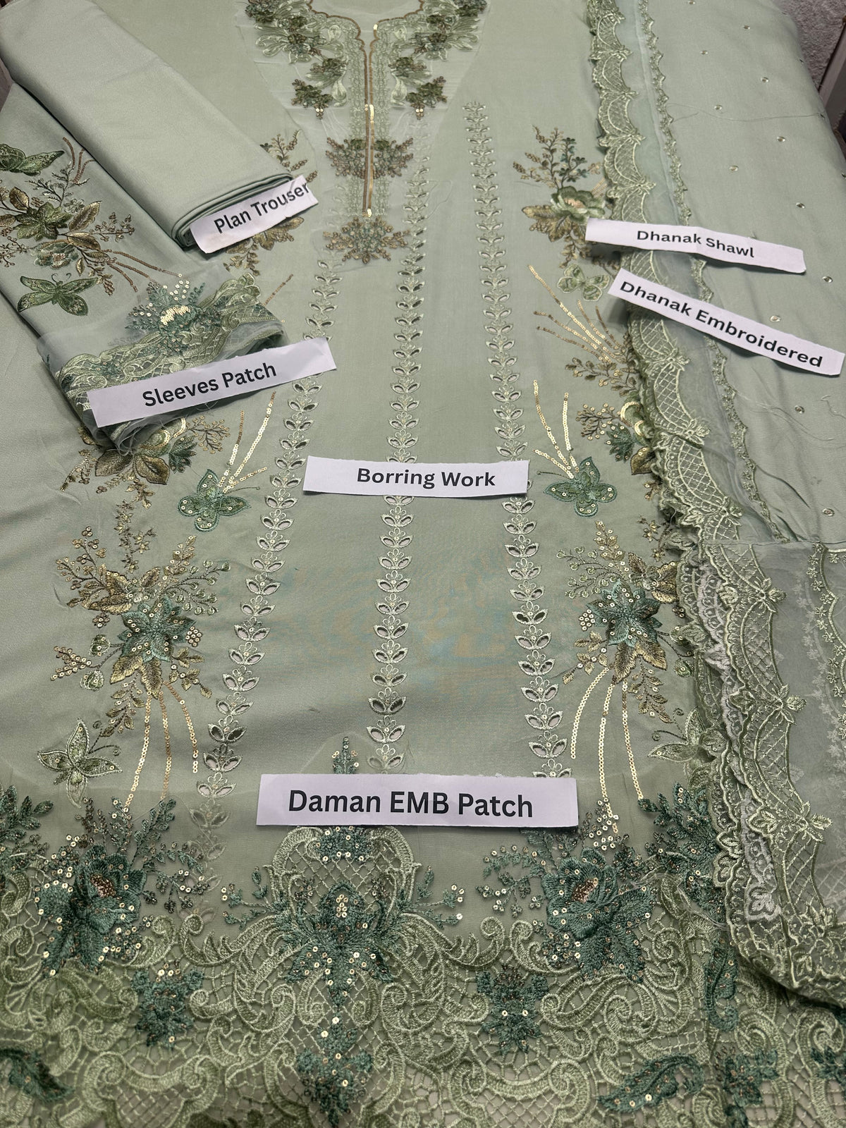 DHANAK 3PC EMBROIDERY