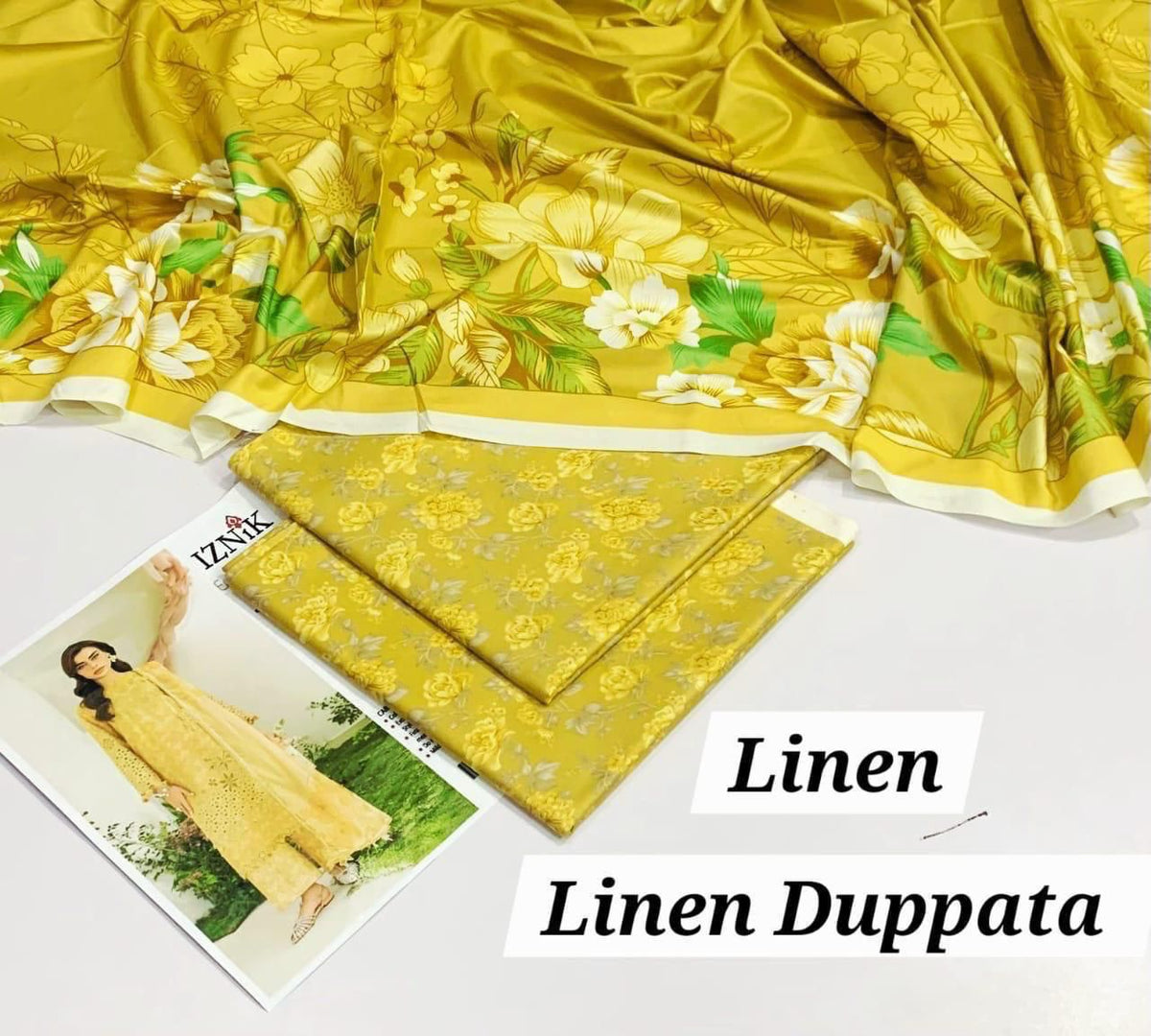 LINEN 3PC PRINTED