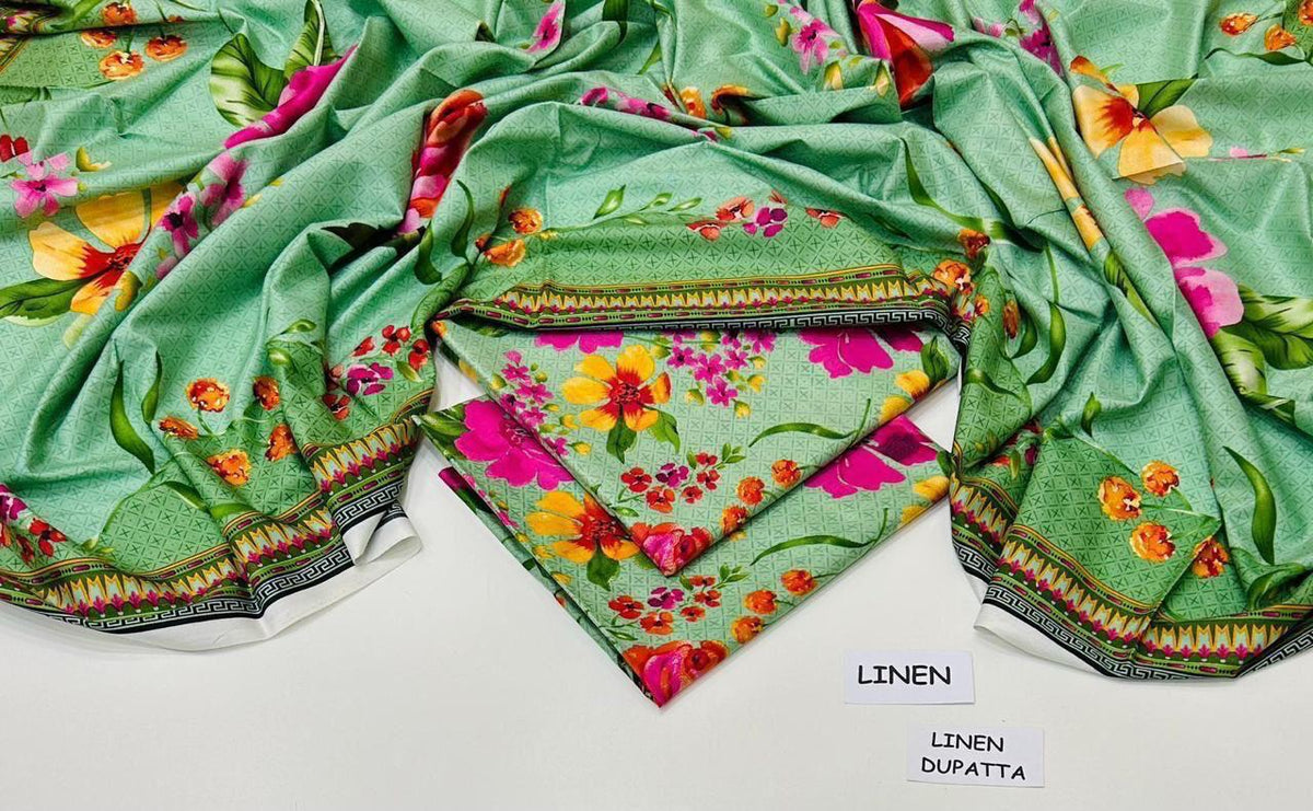 LINEN 3PC PRINTED