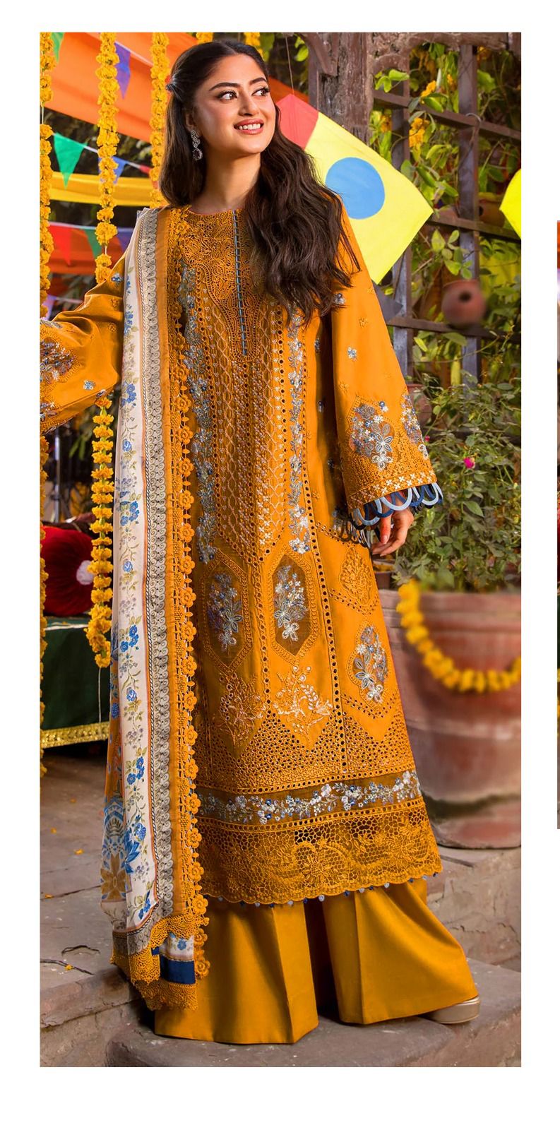 NAKSHKAR DHANAK THREE PIECE AND STITCH